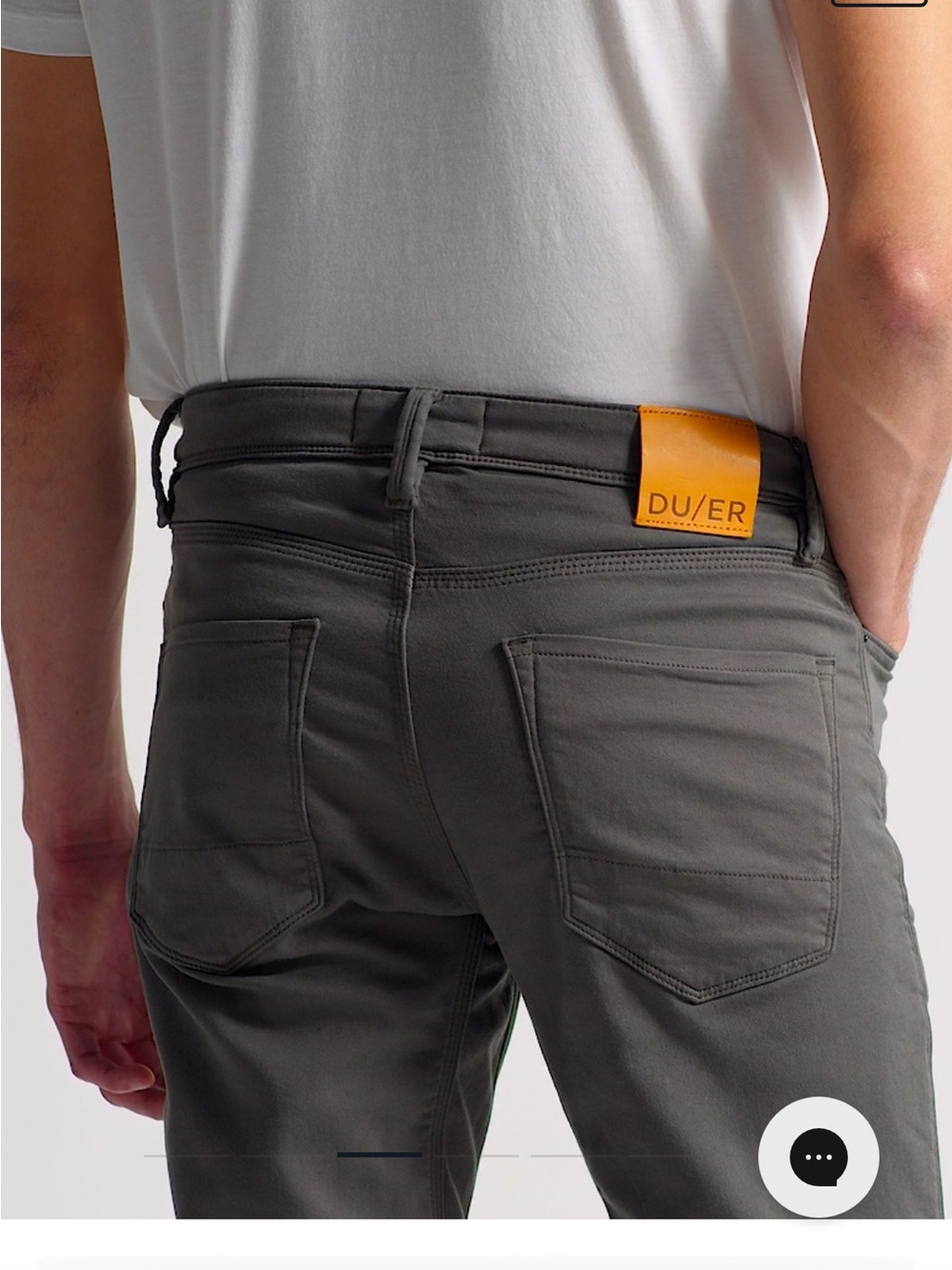 DU/ER Men's No Sweat Relaxed Taper Pants in Gray - 34 x 32